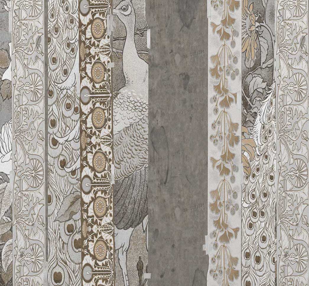پوستر دیواری لاکچری پتینه طرح نقاشی طاووس کد-A-3174