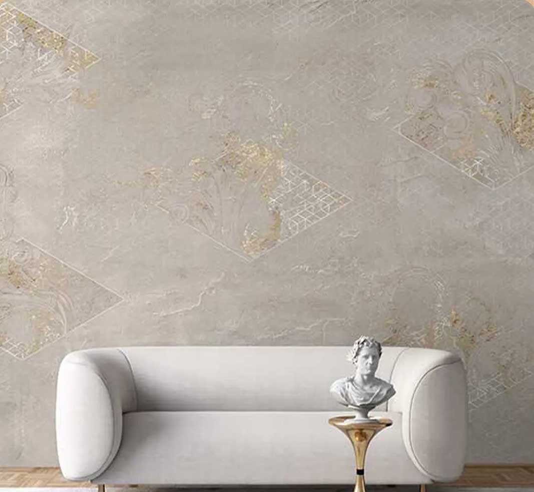 پوستردیواری پتینه لاکچری طوسی M-99022